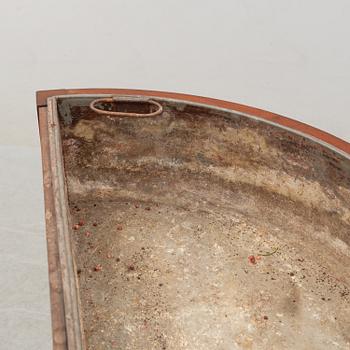 A late 19th century mahogany flower table.