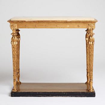 A late Gustavian early 19th century console table.