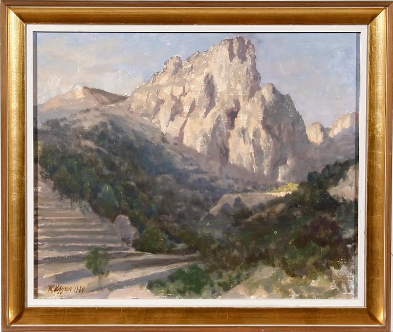 LÖFGREN, ROBERT, olja på pannå, sign o dat 1970.