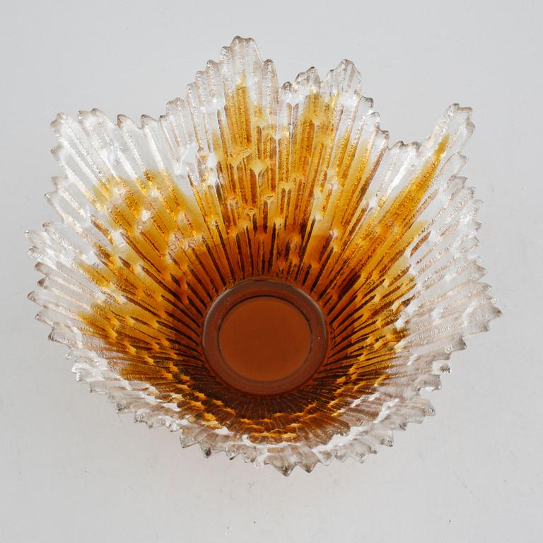 A glass bowl by TAUNO WIRKKALA from the second part of the 20th century.