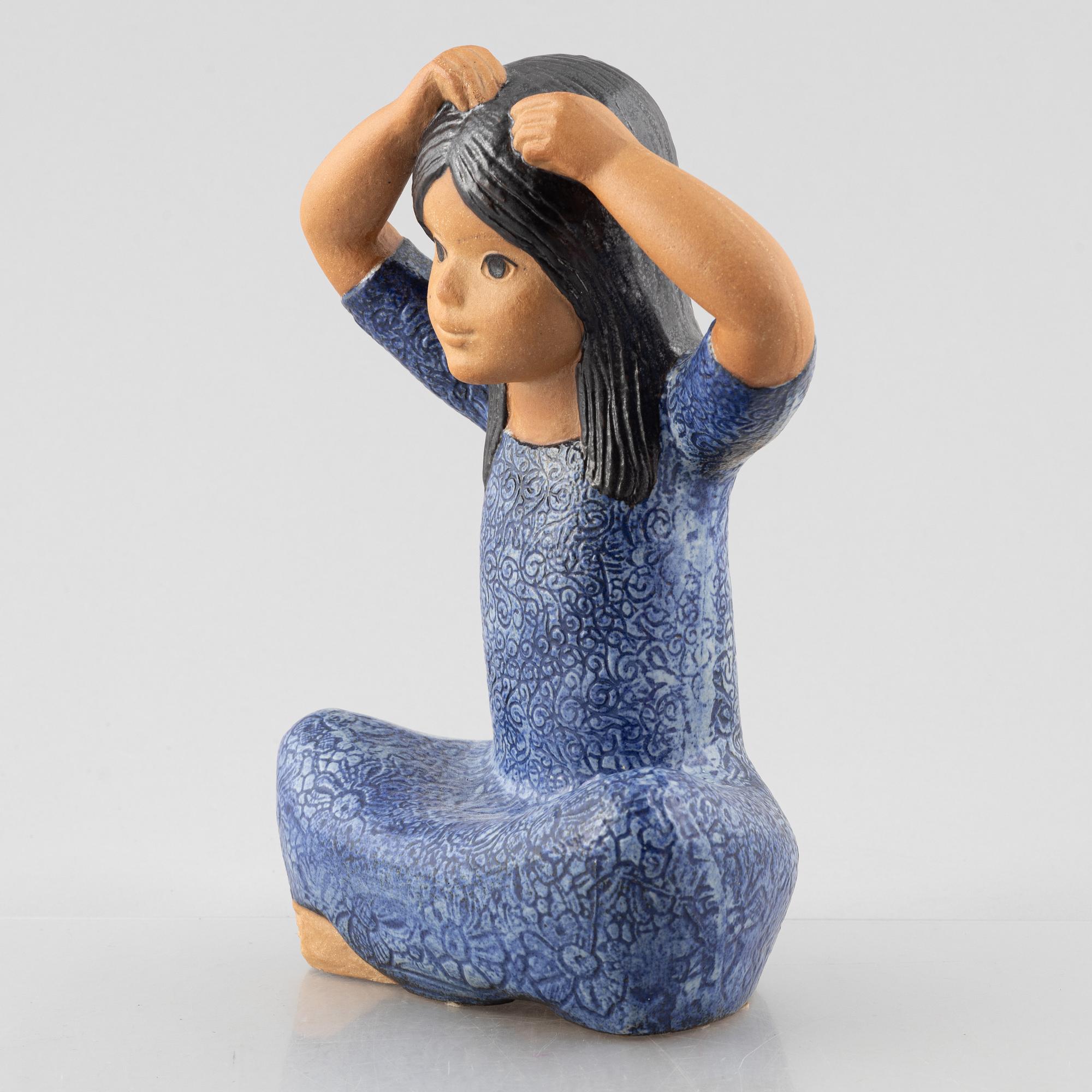 Lisa Larson, skulptur, stengods, "Thailändska", Gustavsberg,.