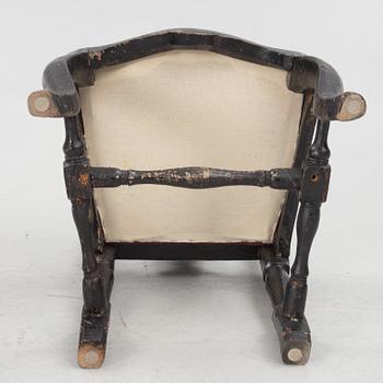 A pair of rococo chairs, mid 18th century.