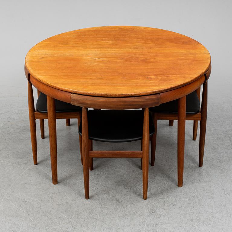 HANS OLSEN, a five-piece teak fining suite from Frem Røjle, Denmark, 1950's/60's.