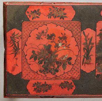 A Chinese lacquered table, Qing dynasty (1664-1912).