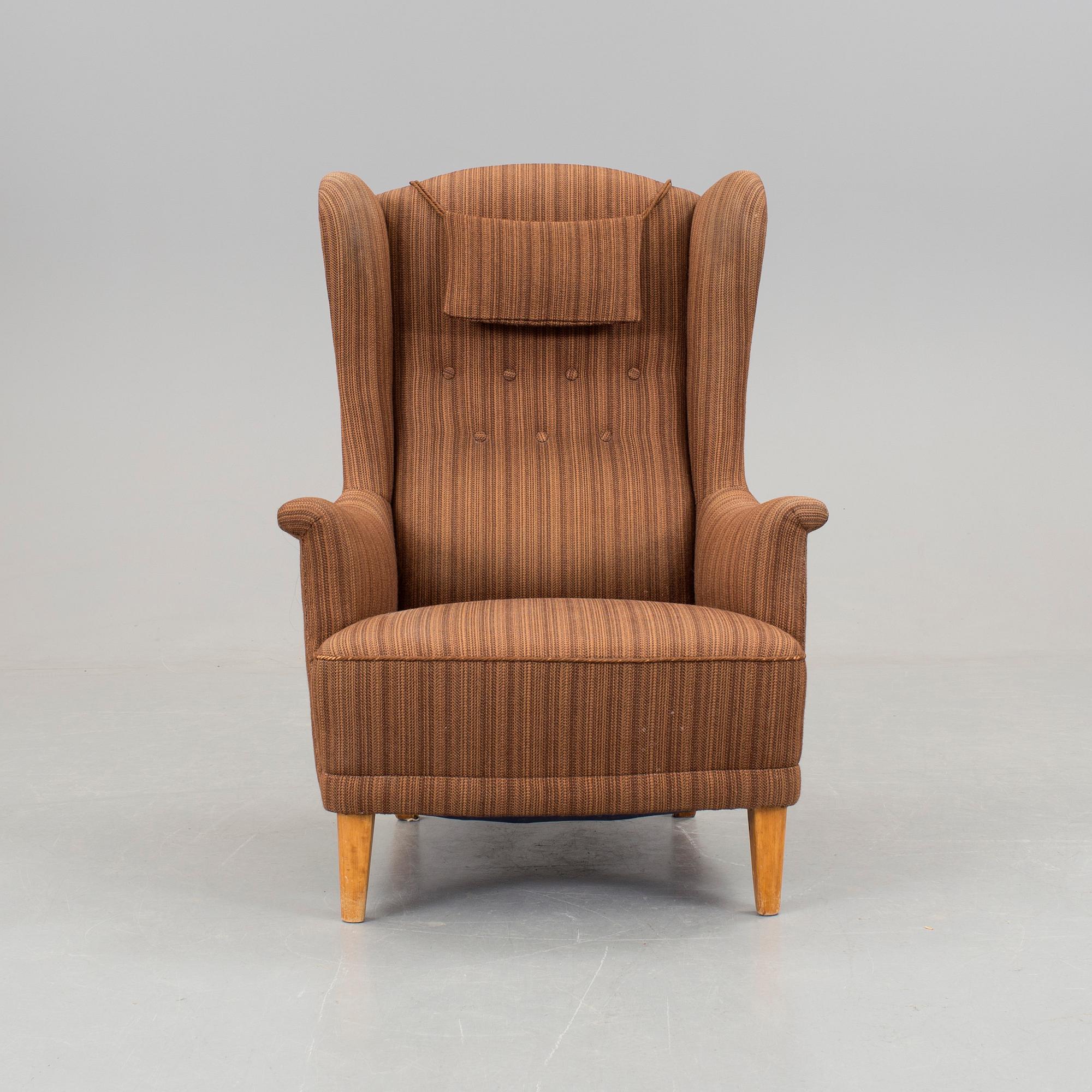 CARL MALMSTEN, fåtölj, "Åldermannen", 1900-talets andra hälft.