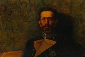 OKÄND KONSTNÄR, olja på duk, signerad A G Hallberg, 1900-talets första hälft.