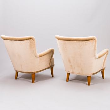 CARL-JOHAN BOMAN, a pair of 1940's armchairs for Ab Boman Oy.