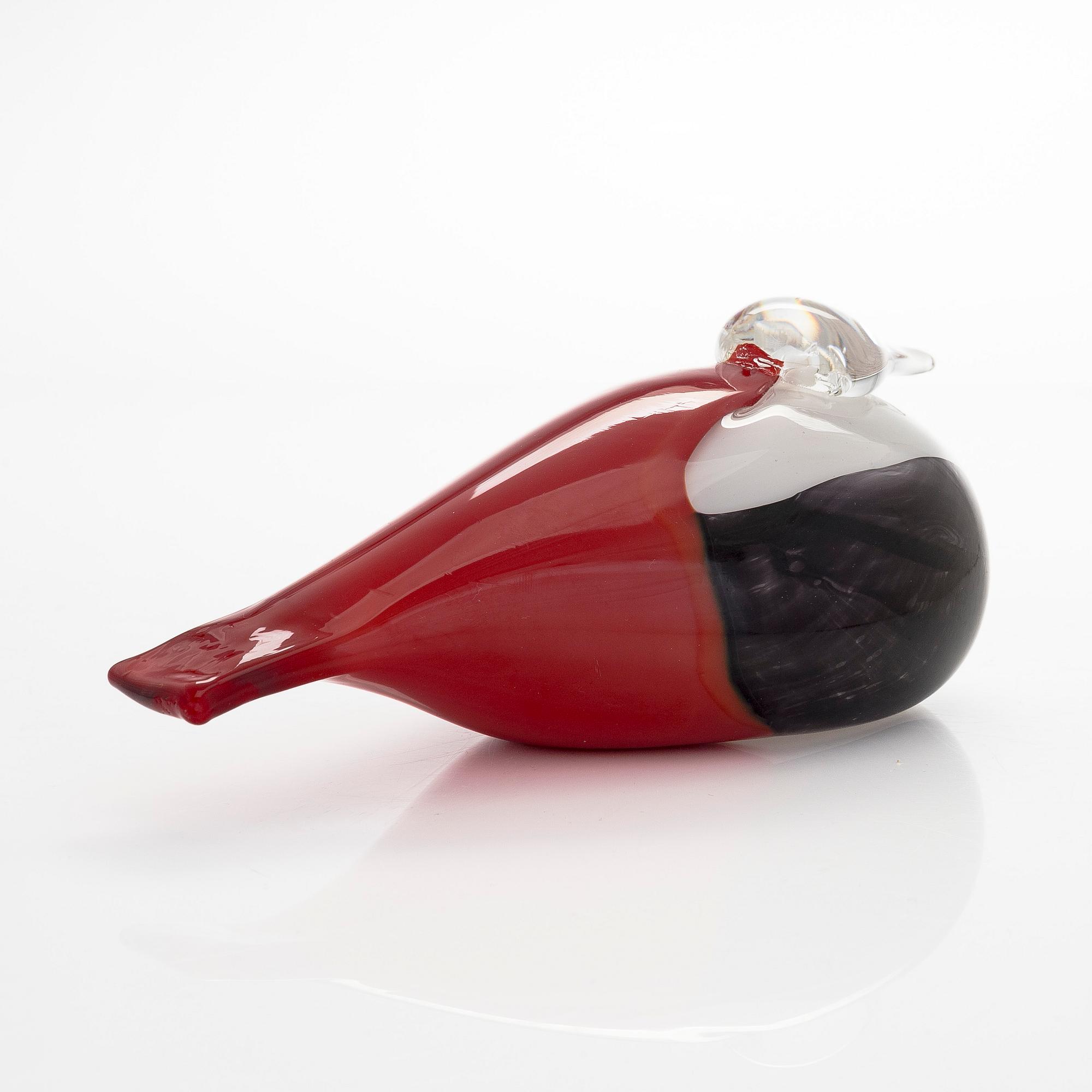 Oiva Toikka, a glass 'Karelia bird', signed O. Toikka Nuutajärvi.