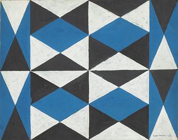 Harry Booström, gouache on paper-panel, signed and dated -50.