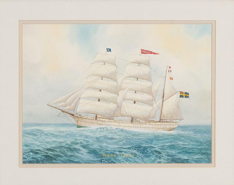 Vojtehovitch, the three-masted barque "Thrine" of Väddö.