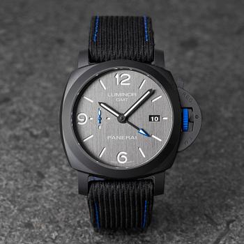 1060. Panerai, Luminor GMT, “Bucherer Blue”, " "one of 288"", ca 2021.