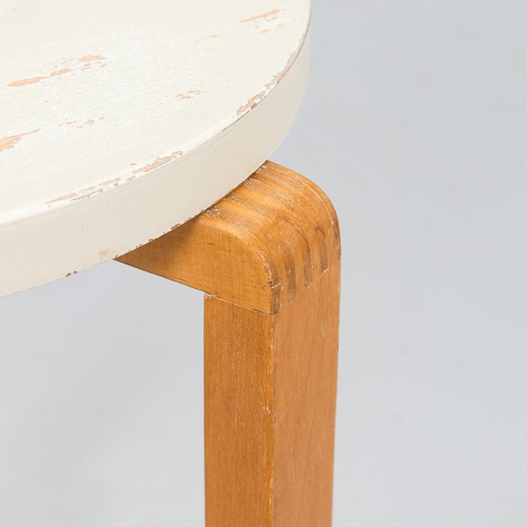 Alvar Aalto, A 1940s '60' stool for  O.Y. Huonekalu- ja Rakennustyötehdas A.B. Finland.