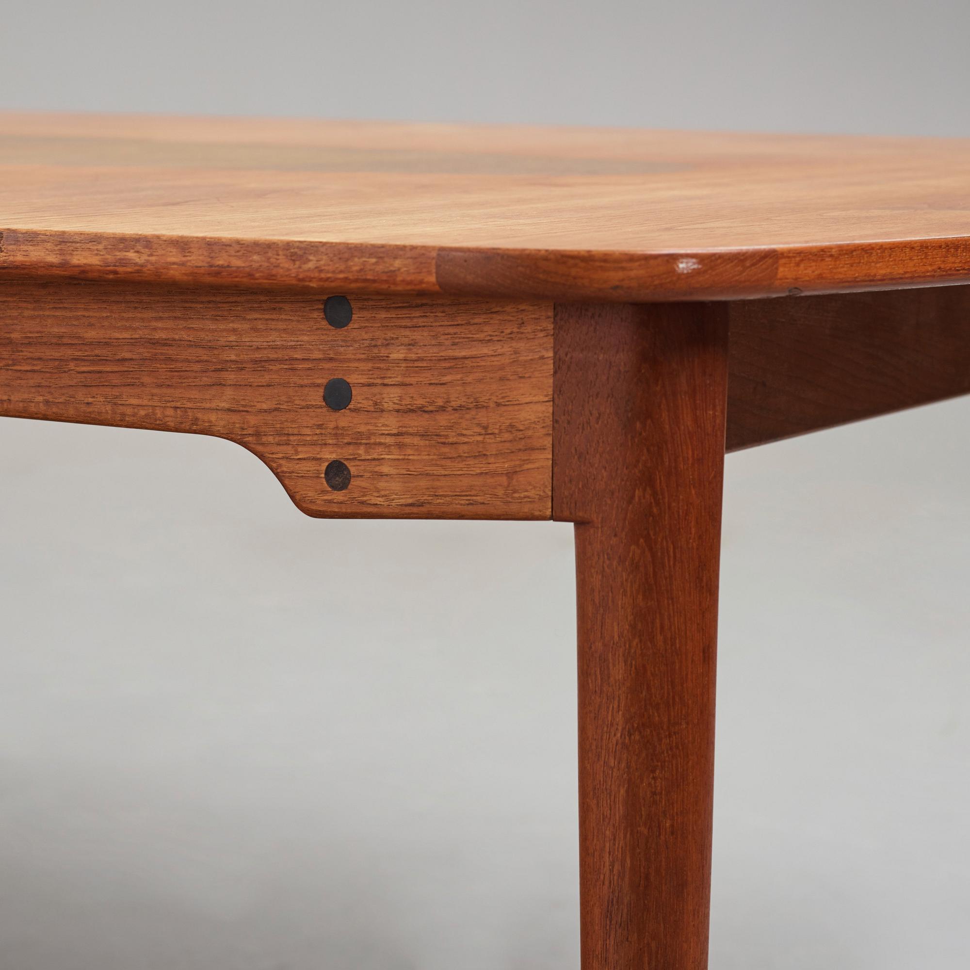 Finn Juhl, a unique conference table by Bovirke, Denmark, 1950's.