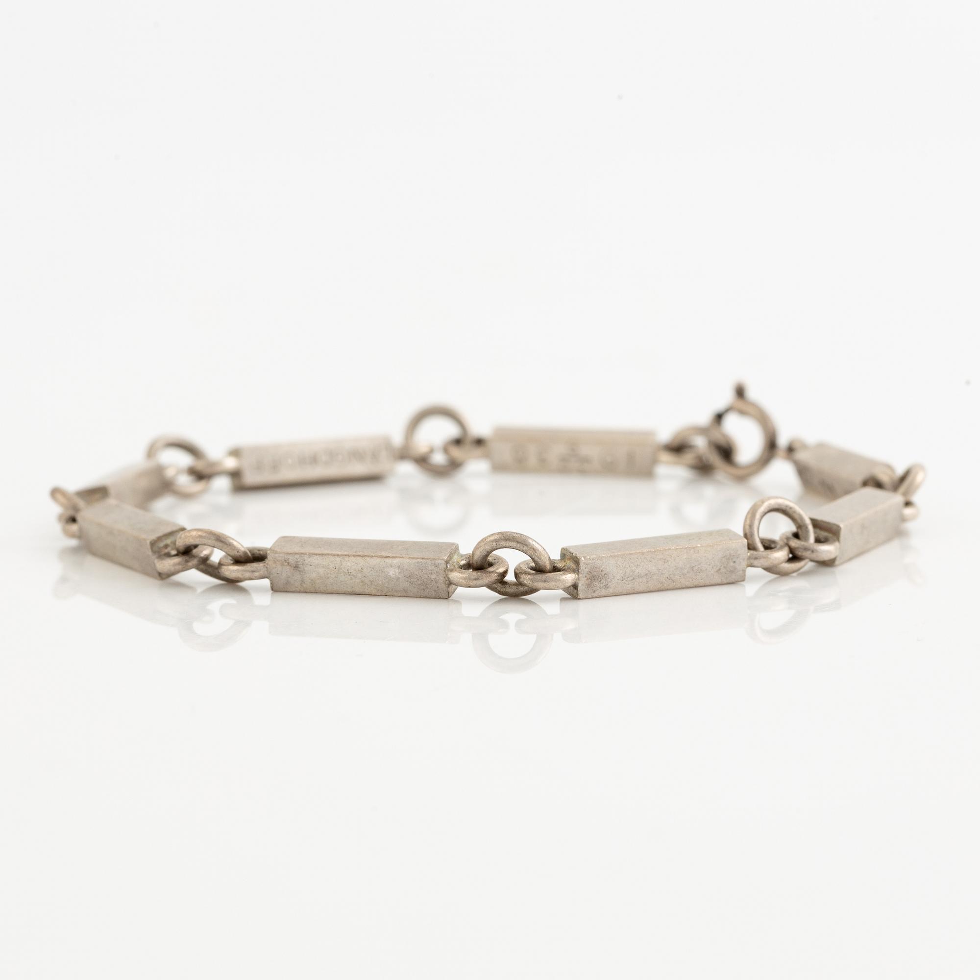 Wiwen Nilsson, Bracelet, silver, Lund 1938.
