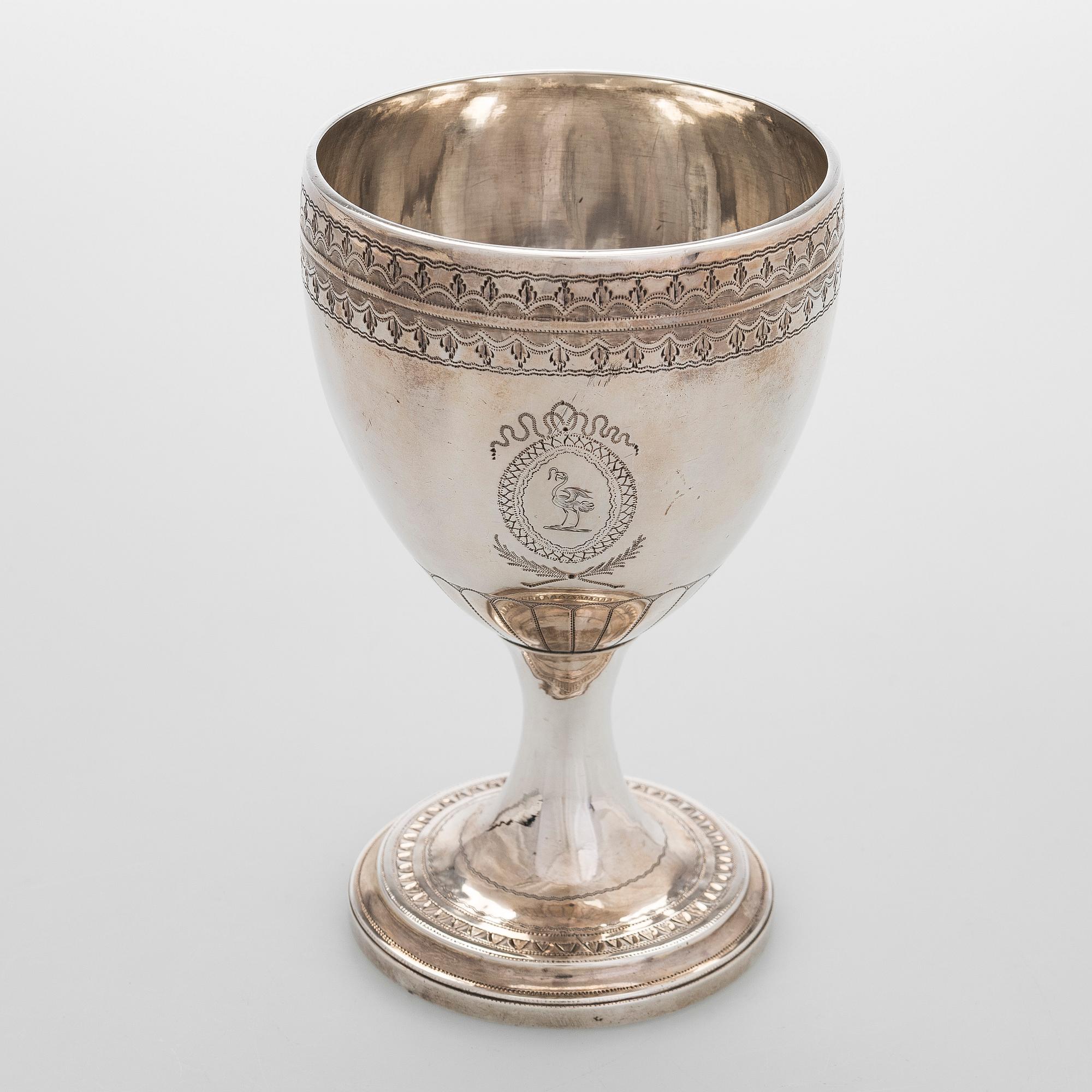 Bägare, sterlingsilver, Dublin kring år 1800.