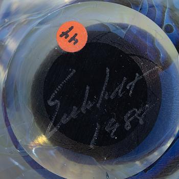 Six glass paperweights, including Robert Eickholt, USA, 1985, & Caithness of Scotland.