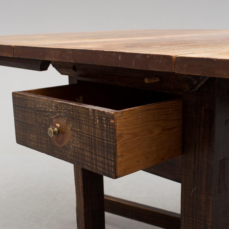 A end of the 19th century pine gate leg table.