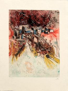 Roberto Matta, utan titel ur mappen "Hom mere-L´ergonaut".