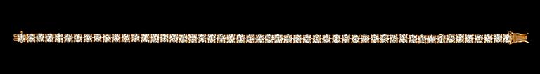 A diamond line bracelet, tot. app. 5.50 cts.