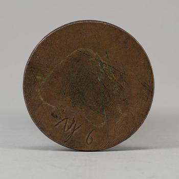 An early 20th century Swedish Art Noveau patinated bronze vase by HUGO ELMQVIST.