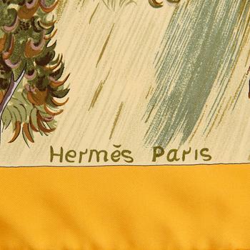 HERMÈS, scarf, "Kuggor Tree".