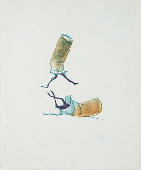 749. Claes Oldenburg, "Dance Costum in the form of a Fag whith fallen Dancer".