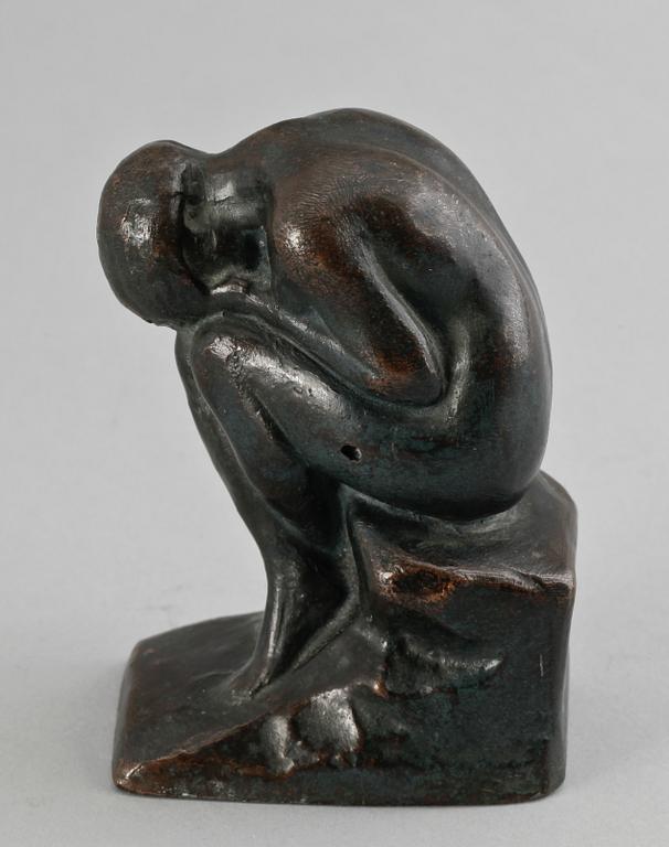 HALVAR FRISENDAHL, skulptur, metall, sign.