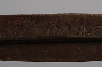 SAX, järn, Hälsingland. Dat 1851.