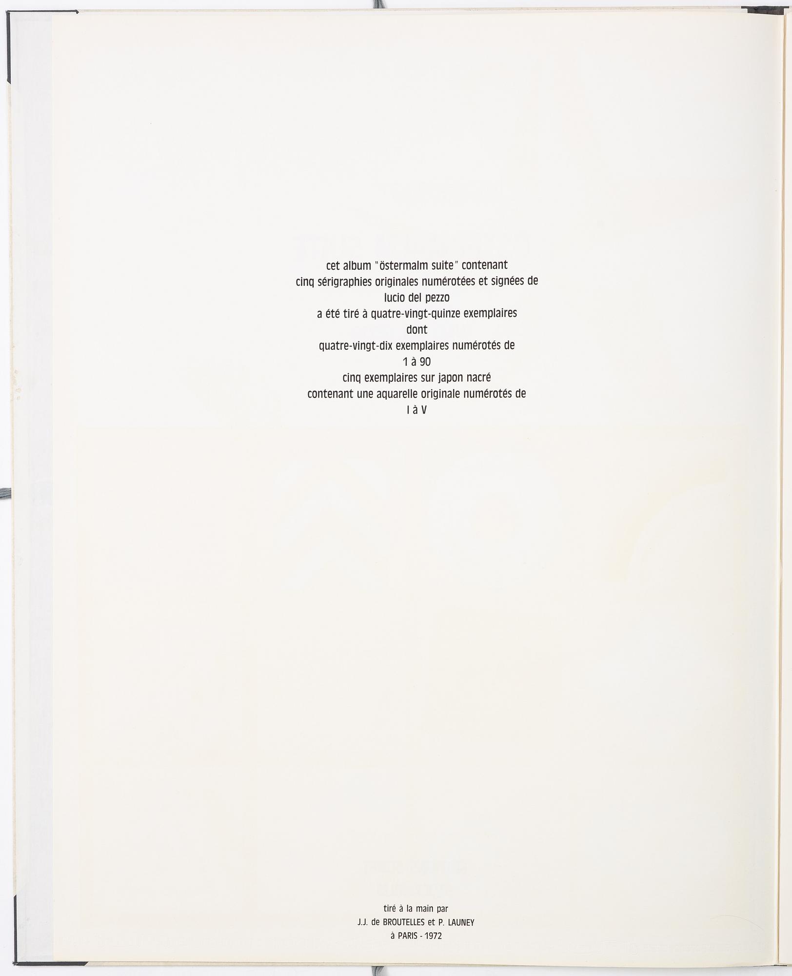 Lucio del Pezzo, "Östermalm Suite".