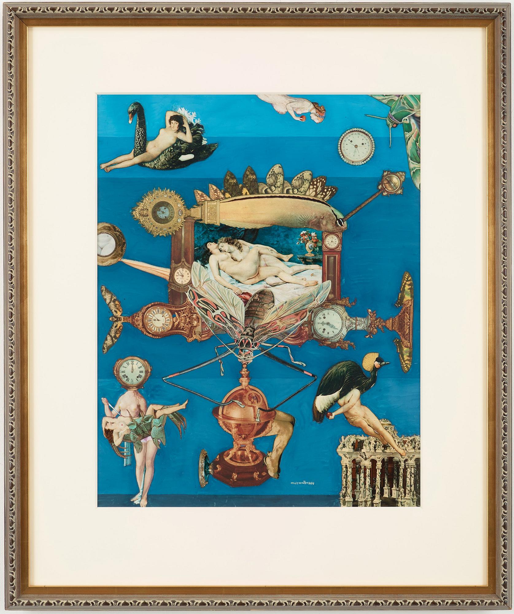 MAX WALTER SVANBERG, collage, signed and dated -64.