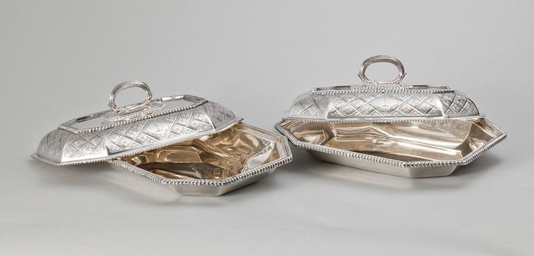 LOCKKAROTTER, ett par, pläter, England, 1900-tal.