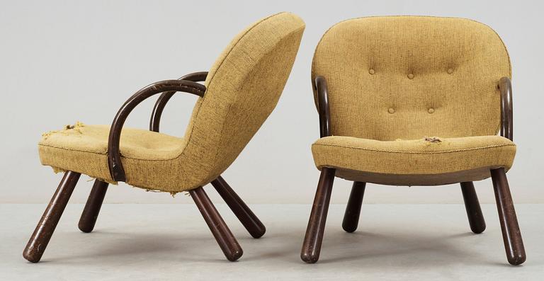 A pair of easy chairs, attributed to Philip Arctander, probably for Vik & Blindheim, Norway 1950's.