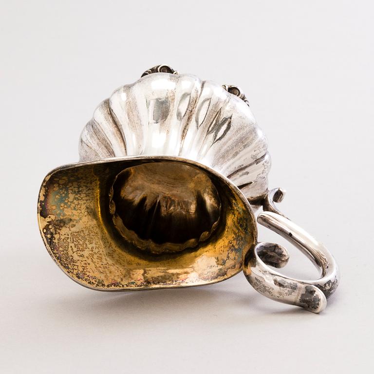 A Latvian silver cream jug, mark of Carl Theodor Beyermann, Riga, 1853.