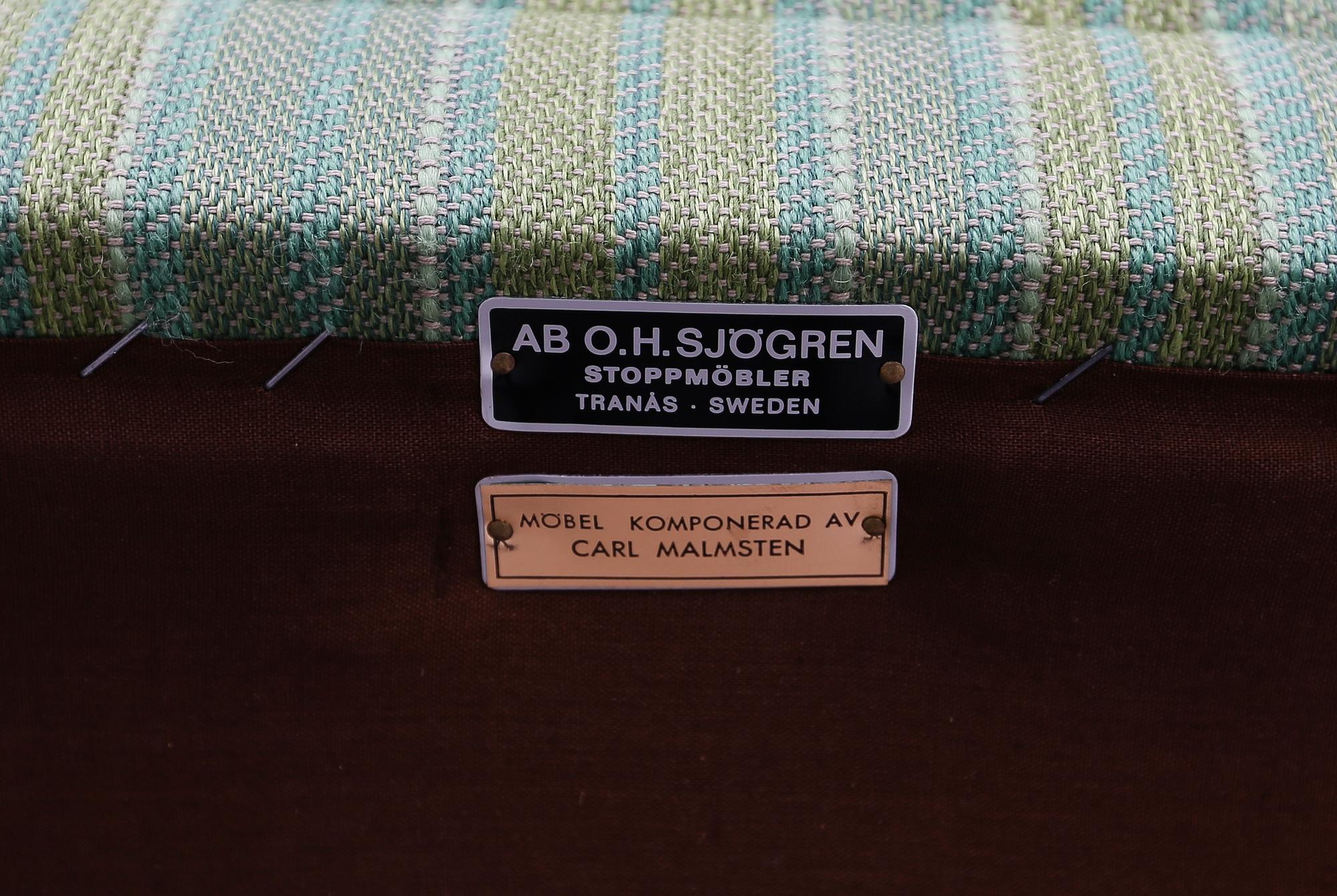 FÅTÖLJER, 1 par, "Patronen", Carl Malmsten, AB O.H. Sjögren, Tranås, 1900-talets andra hälft.