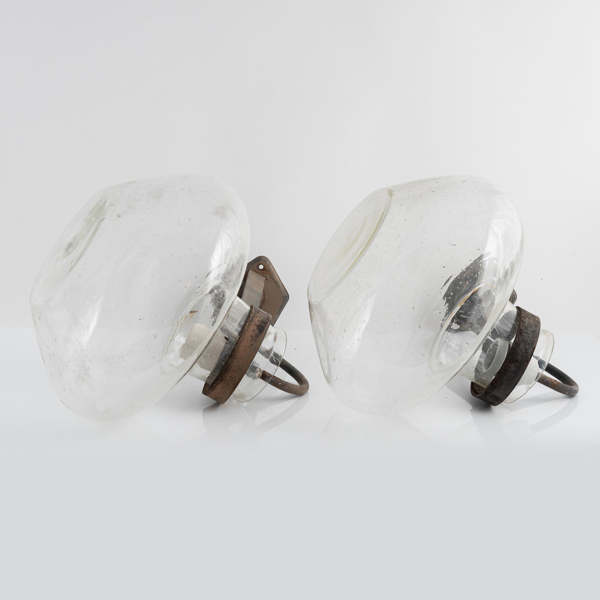 Vägglampor, ett par, Swedish Modern, ASEA, 1900-talets mitt.