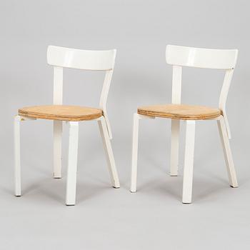 Alvar Aalto, tuoleja, 2 kpl, malli 69, for O.Y. Huonekalu- ja Rakennustyötehdas A.B. 1940-luku.