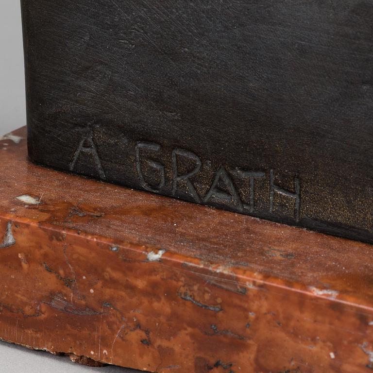 ANTON GRATH, sculpture, bronze, signed.