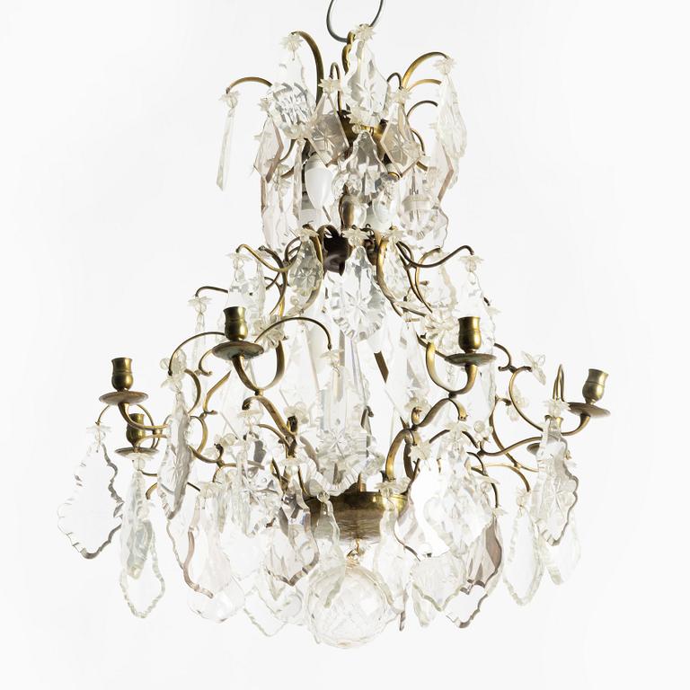 Chandelier, Rococo style, circa 1900.
