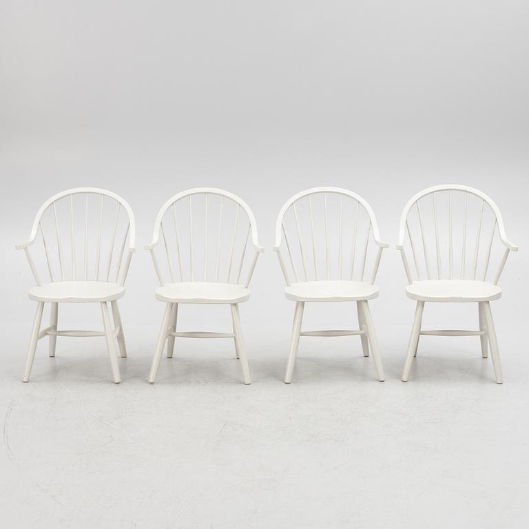 Erik Ahlsén, a set of four chairs, Lammhults möbler, Sweden.