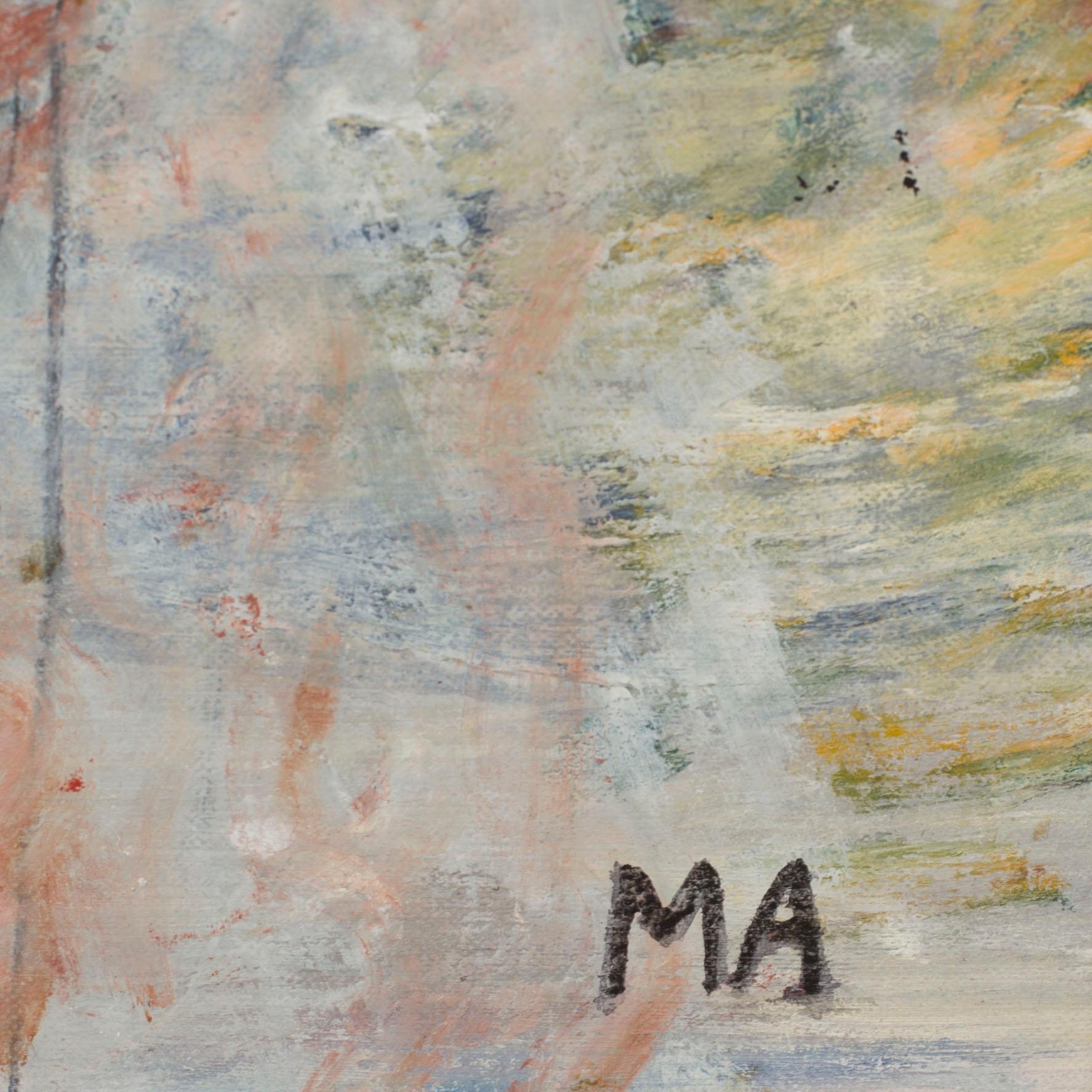 MAJ ARNELL, olja på duk monogramsignerad samt a tergo daterad 77.