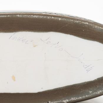 Inkeri Leivo, flaska med propp, porslin, signerad Inkeri Leivo Arabia.