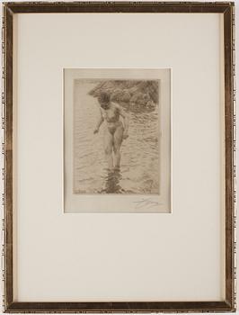 ANDERS ZORN, etsning, signerad Zorn med blyerts och daterad 1915 i plåten. "Dalarö".