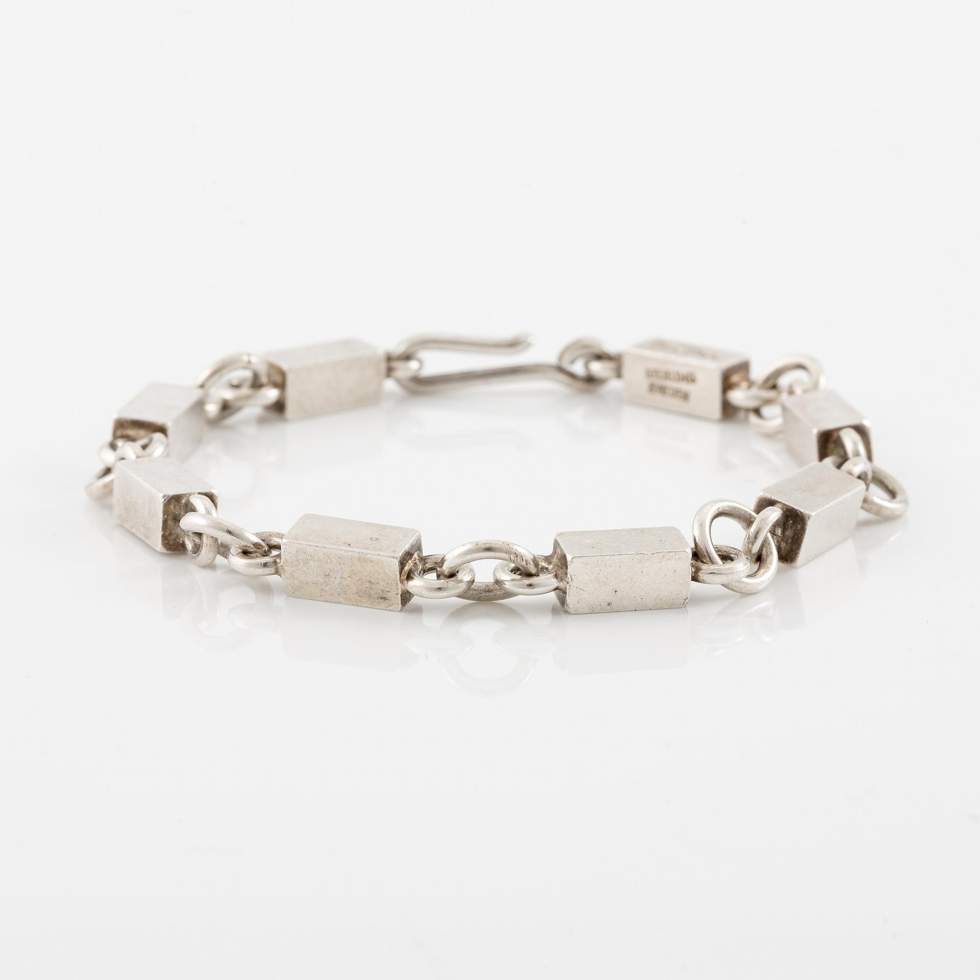 Wiwen Nilsson, bracelet, sterling silver, Lund 1960.