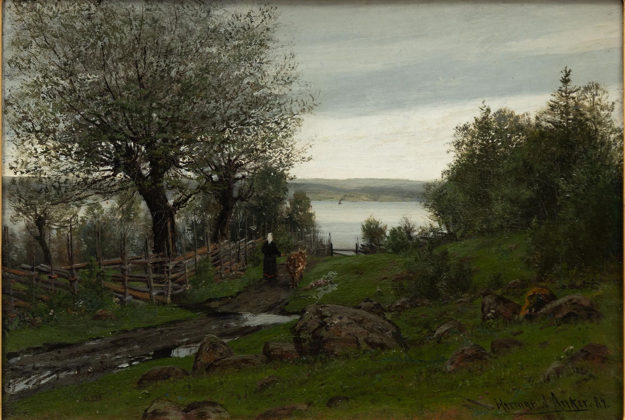 Herman Wedel-Anker, "Vid Mjöen, efter regn".