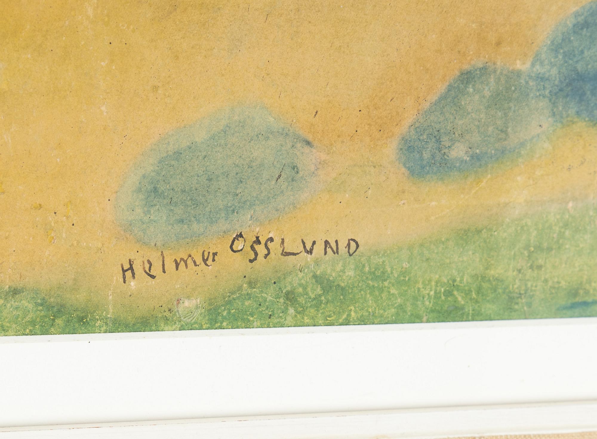 Helmer Osslund, watercolour, signed Helmer Osslund.