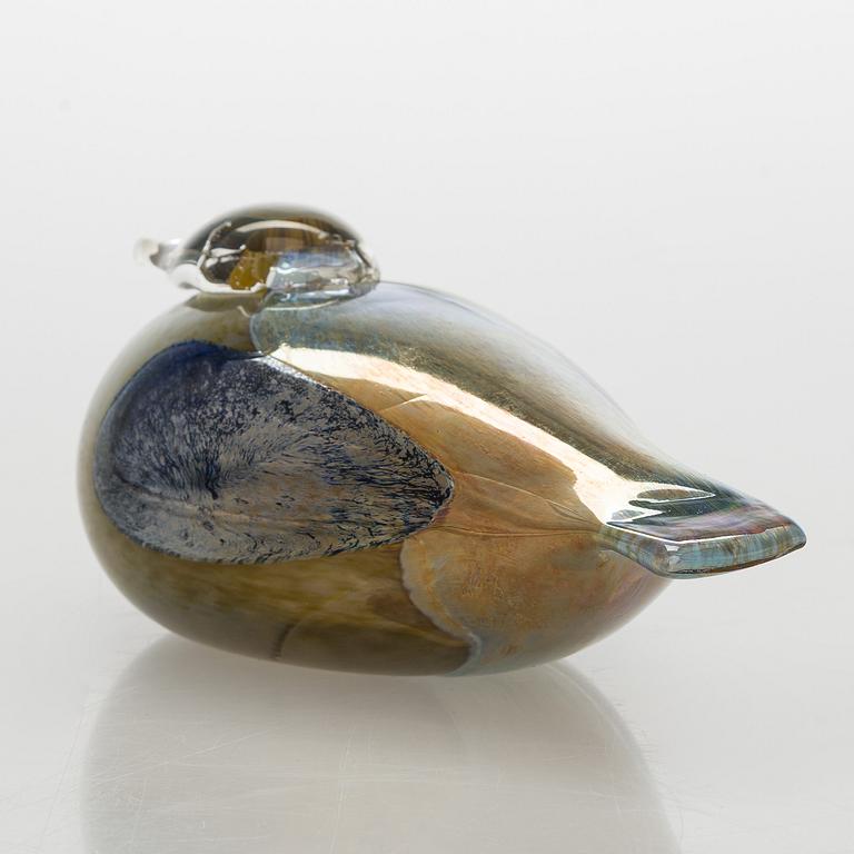 Oiva Toikka, glasfågel, signerad Oiva Toikka Nuutajärvi Notsjö Turun Sanomat 1986.