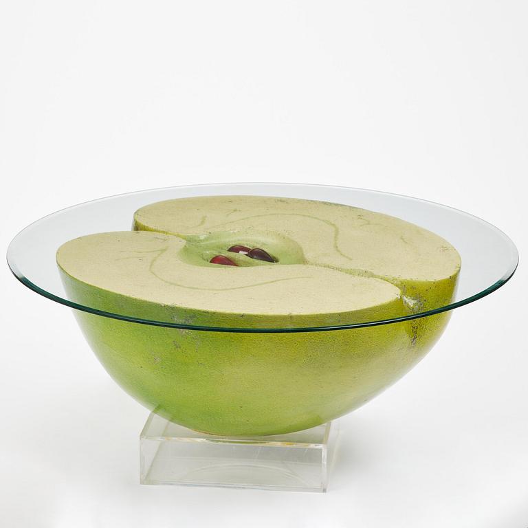 Hans Hedberg, a large faience sculpture of an apple, Biot, France.