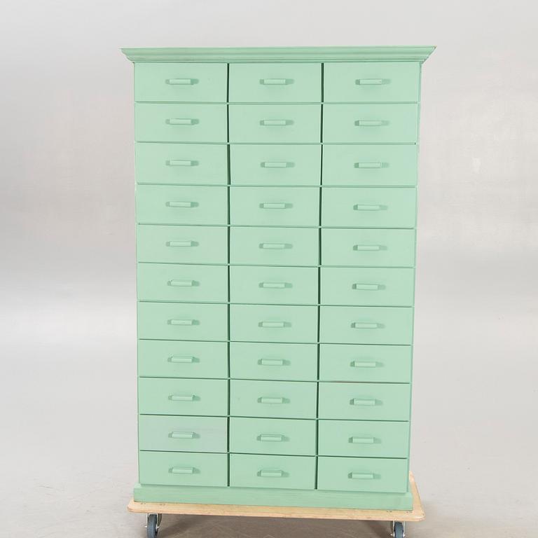 A painted 1940/50s filing cabinet.