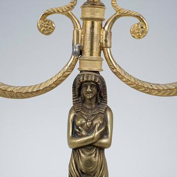 KANDELABER, senempire, 1800-talets första hälft/mitt.
