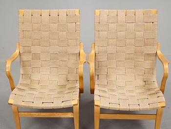 FÅTÖLJER, ett par. "Eva", Bruno Mathsson.